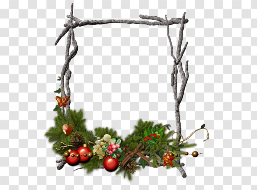 Christmas Ornament Twig Picture Frame - Tree - Branches Transparent PNG