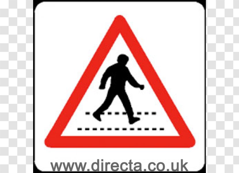 Traffic Sign Pedestrian Crossing Zebra Road - Triangle Transparent PNG