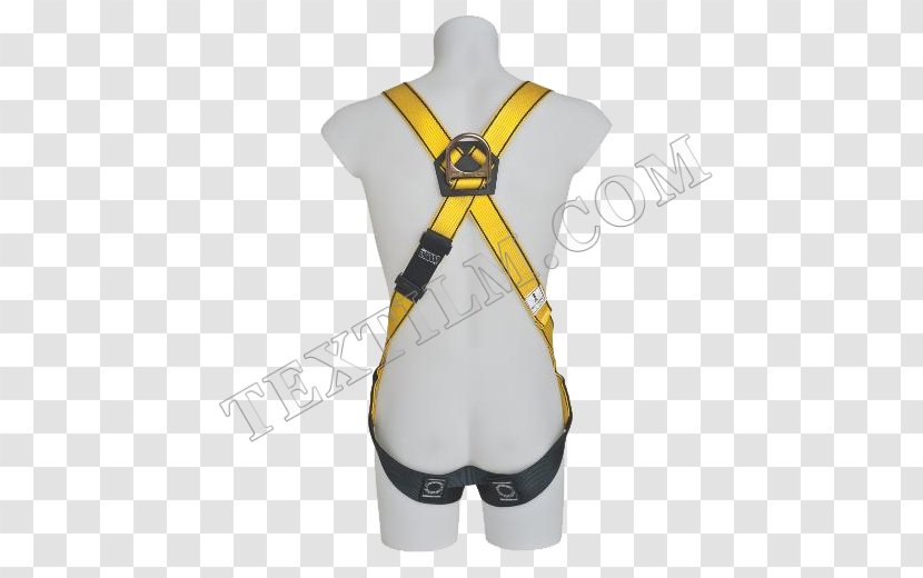 Safety Harness Climbing Harnesses Mine Appliances Seat Belt - Yellow - Workman Transparent PNG