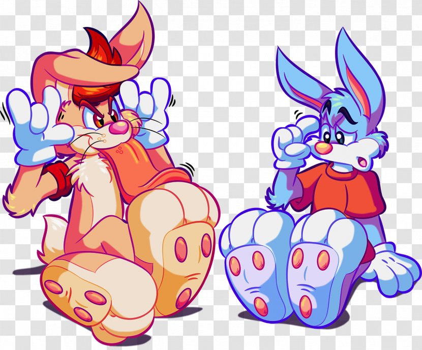Buster Bunny Rabbit Cartoon Paw - Heart - Scatters The Transparent PNG