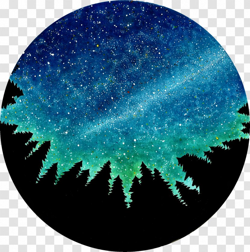 Watercolor Painting Night Sky Drawing - Organism - WATERCOLOR EAT Transparent PNG