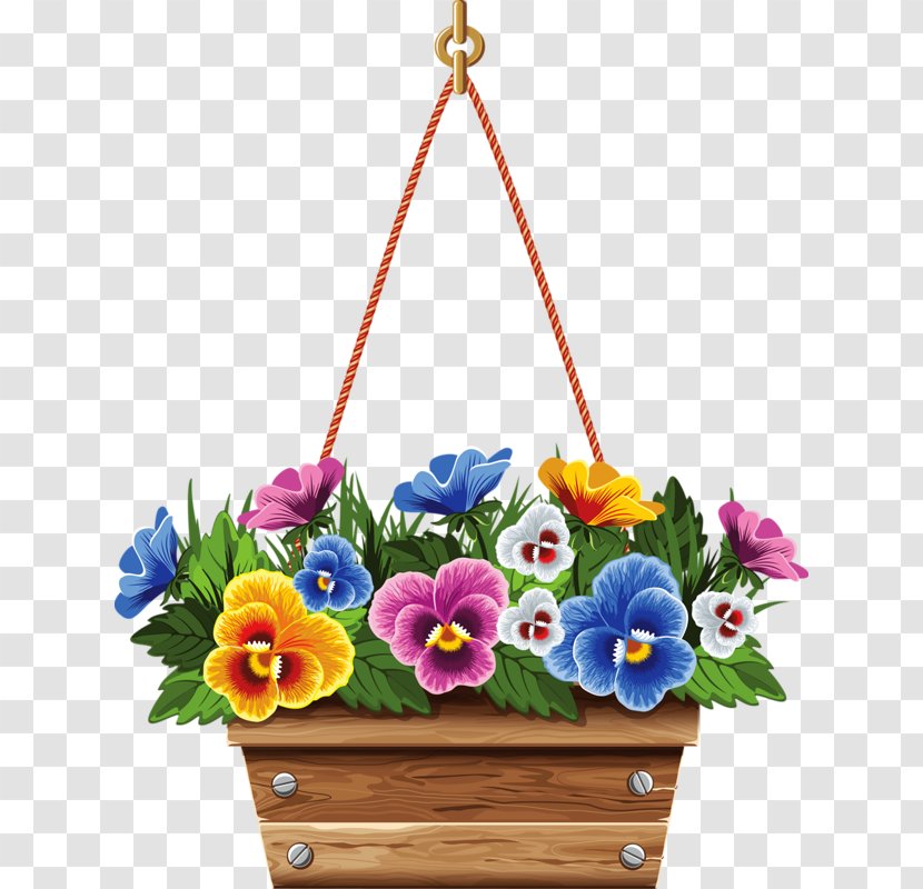 Flowerpot Hanging Basket Clip Art - Flora - Flower Transparent PNG