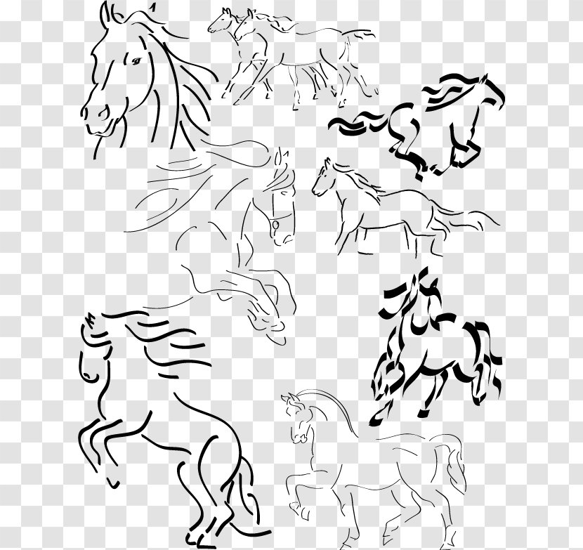 Horse Brush Illustrator Drawing Transparent PNG