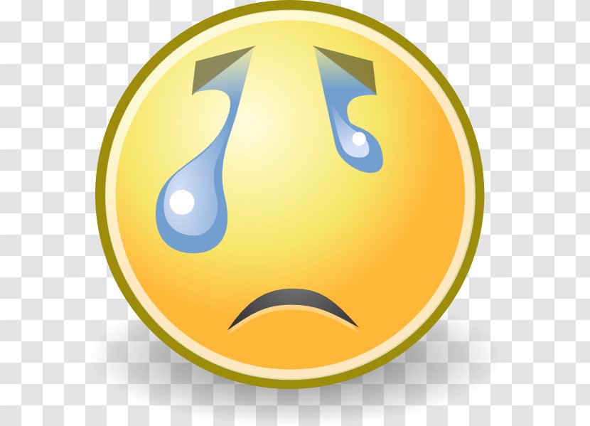 Smiley Crying Emoticon Clip Art - Face Cartoon Transparent PNG