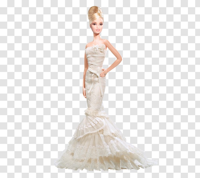 Wedding Dress Vera Wang Bride: The Romanticist Barbie Doll #L9664 - Silhouette Transparent PNG