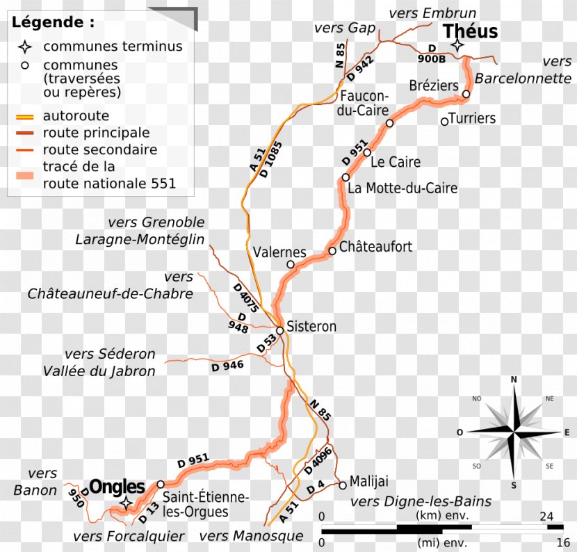 Route Nationale 551 Line Font Tree Map - Diagram - Gaec Du Caire Transparent PNG