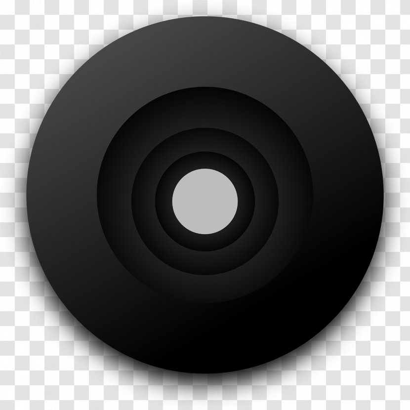 Black And White Circle Compact Disc Angle - Camera Lens Transparent PNG