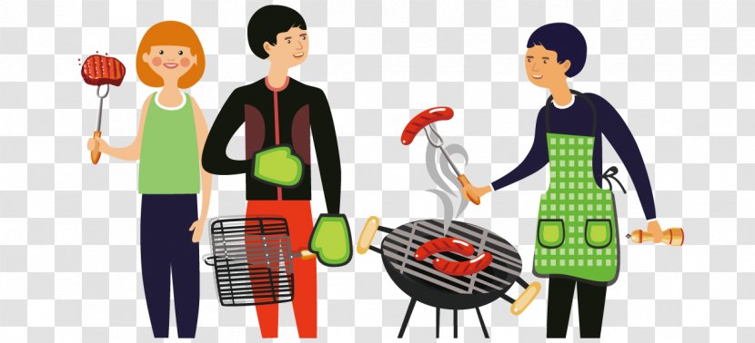 Barbecue Vector Graphics Clip Art Illustration Grilling - Communication - Family Photography Transparent PNG