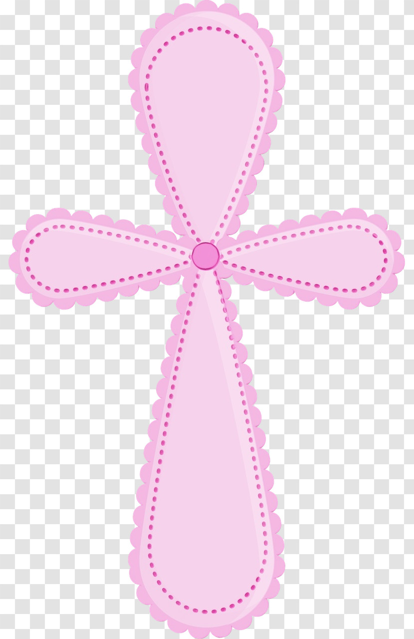 Pink Cross Symbol Transparent PNG