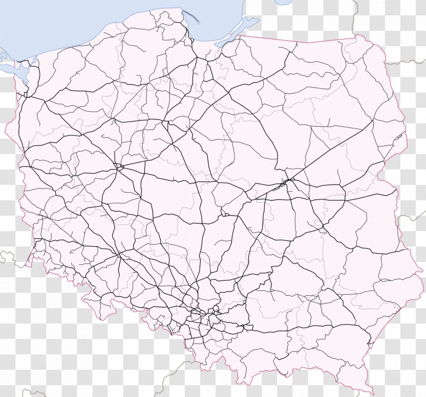 Rail Transport In Poland Railroad - Encyclopedia - Map Transparent PNG