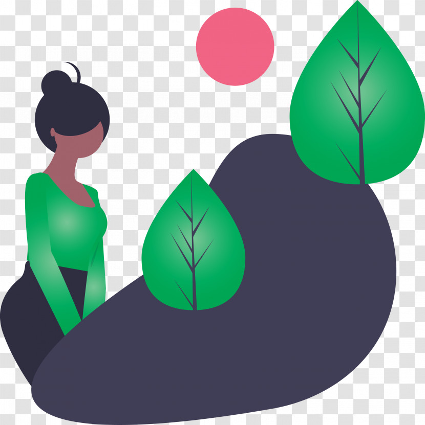 Green Leaf Plant Symbol Animation Transparent PNG