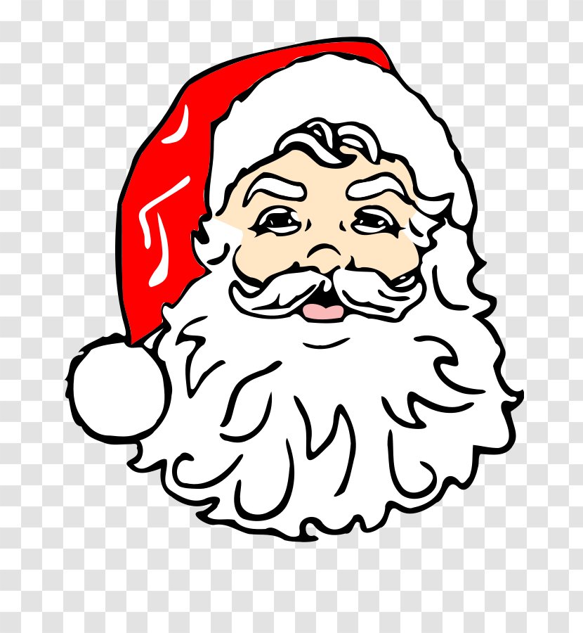 Santa Claus Face Clip Art - Heart - Taz Clipart Transparent PNG