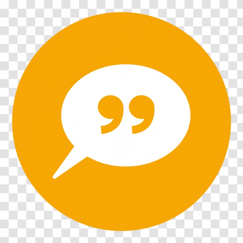 Quotation Marks In English United States Clip Art - Smile - Bubble Orange Transparent PNG