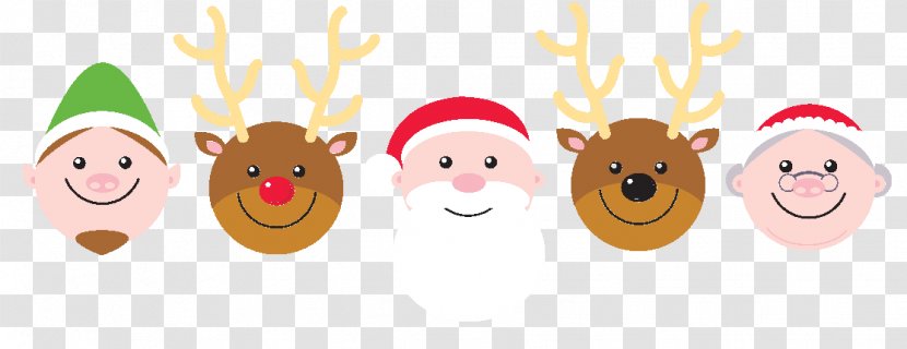 Reindeer Santa Claus (M) Christmas Ornament Day - Footwear - Cartoon Upper And Lower Case D Transparent PNG
