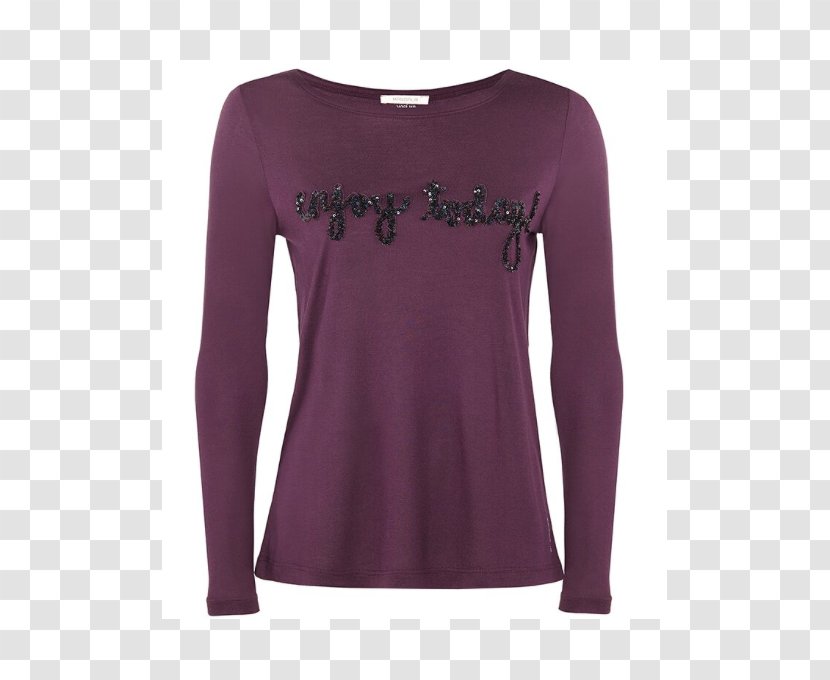 Sleeve T-shirt Purple Sweater Top - Clothing - Long-sleeved Transparent PNG
