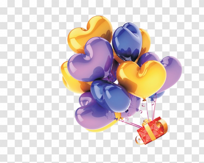 Balloon Gift Shopping - Peach Floating Balloons Transparent PNG