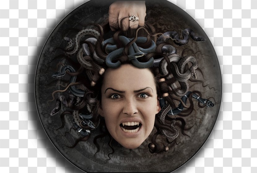 Medusa's Head Perseus Greek Mythology - Serpent - Gorgon Transparent PNG