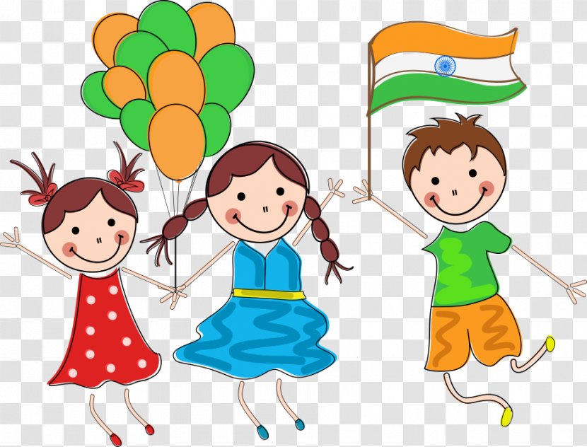 Indian Independence Day Child Republic - India - Vector Student Balloon Transparent PNG