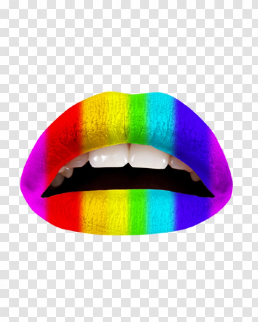 Rainbow Violent Lips Color Lip Gloss - Yellow Transparent PNG