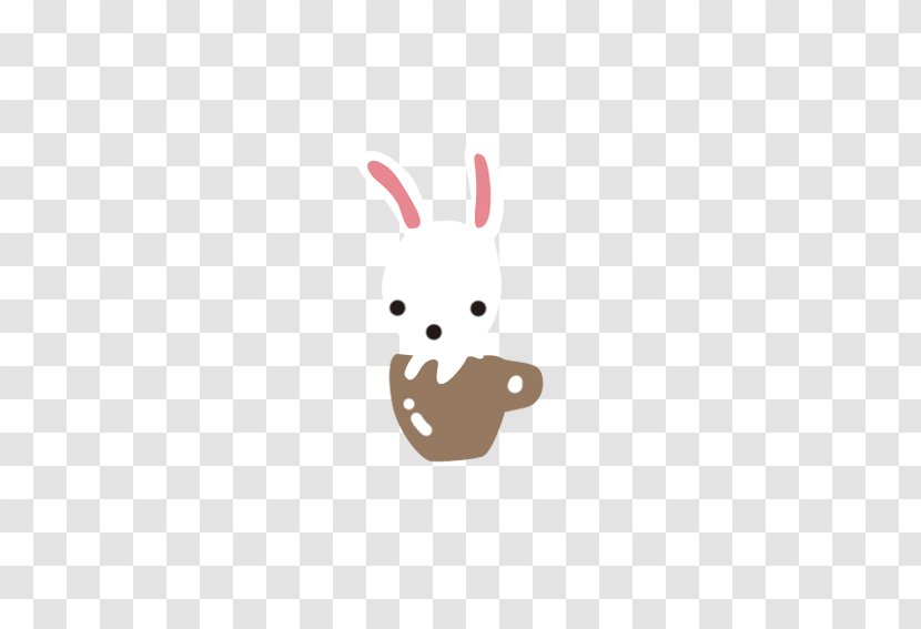 Easter Bunny Rabbit Cartoon Download - Inside The Cup Transparent PNG
