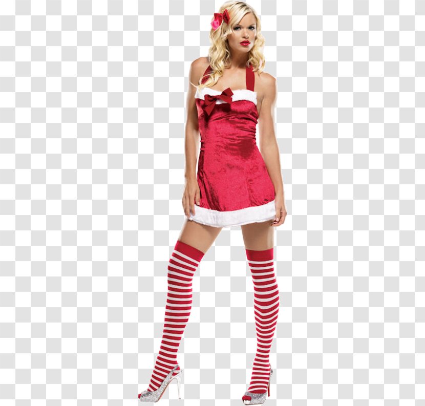 Santa Claus Costume Party Mrs. Christmas - Frame Transparent PNG