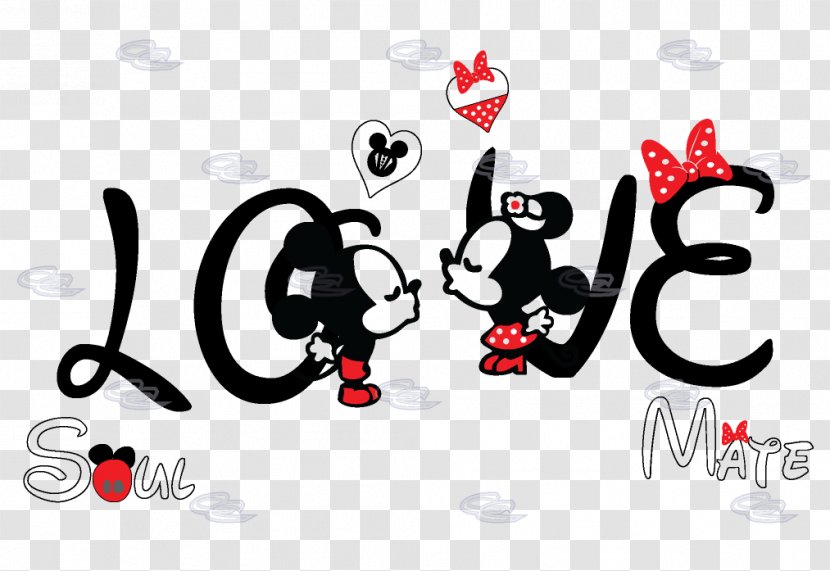 Mickey Mouse Minnie T-shirt Soulmate The Walt Disney Company - Silhouette - Love Couple Transparent PNG