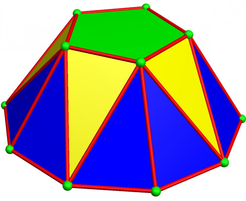 Pentagonal Cupola Polygon Geometry Triangle - Symmetry Transparent PNG