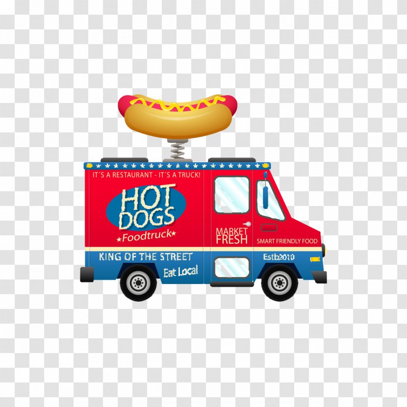 T&H Hot Dog - Mode Of Transport - Cartoon Vans Transparent PNG