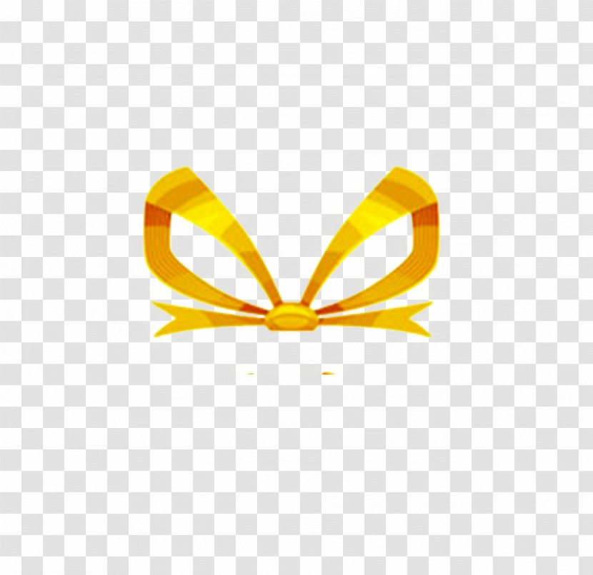 Product Golden Butterfly Knot - Yellow Transparent PNG