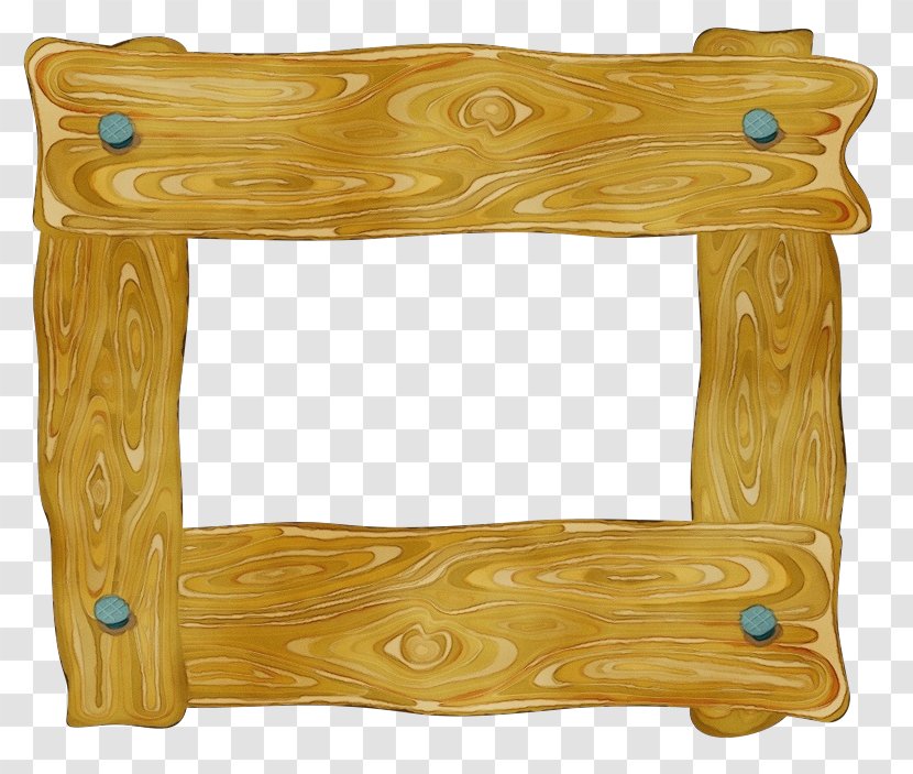 Rectangle Wood Stain Table - Wet Ink - Yellow Furniture Transparent PNG