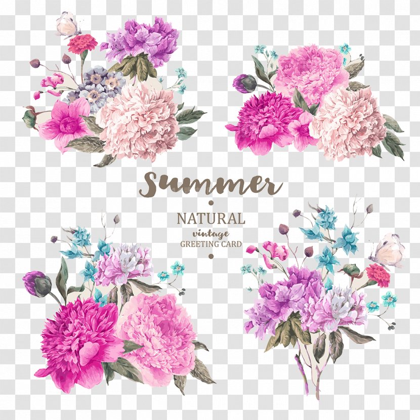 Flower Stock Photography Illustration Stock.xchng - Greeting Note Cards - Beautifully Hand-painted Flowers Vector Material Plant Transparent PNG