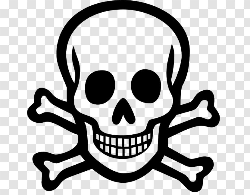 Poison Symbol Skull And Crossbones Clip Art - Laboratory Safety Transparent PNG