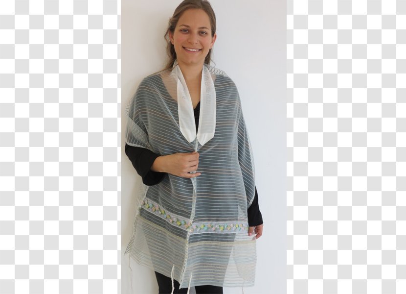 Wrap Poncho Outerwear Scarf Neck - Sleeve - Hand Painted Flowers Decorated Transparent PNG