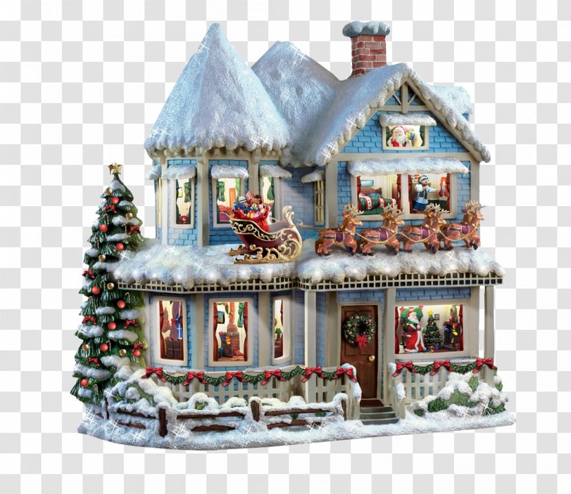 A Christmas Story House Visit From St. Nicholas Santa Claus Village - Cottage Transparent PNG