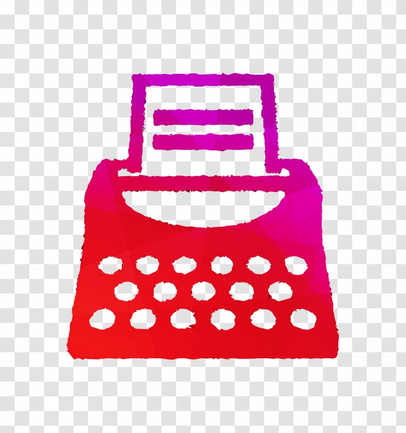 Typewriter Image - Polka Dot - Pink Transparent PNG