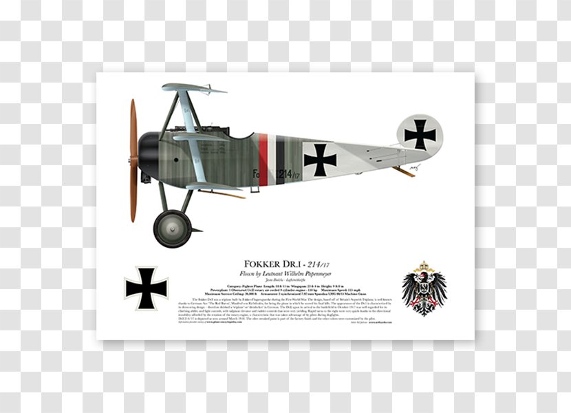 Fokker Dr.I Biplane Sopwith Triplane Camel - Dri - Aircraft Transparent PNG