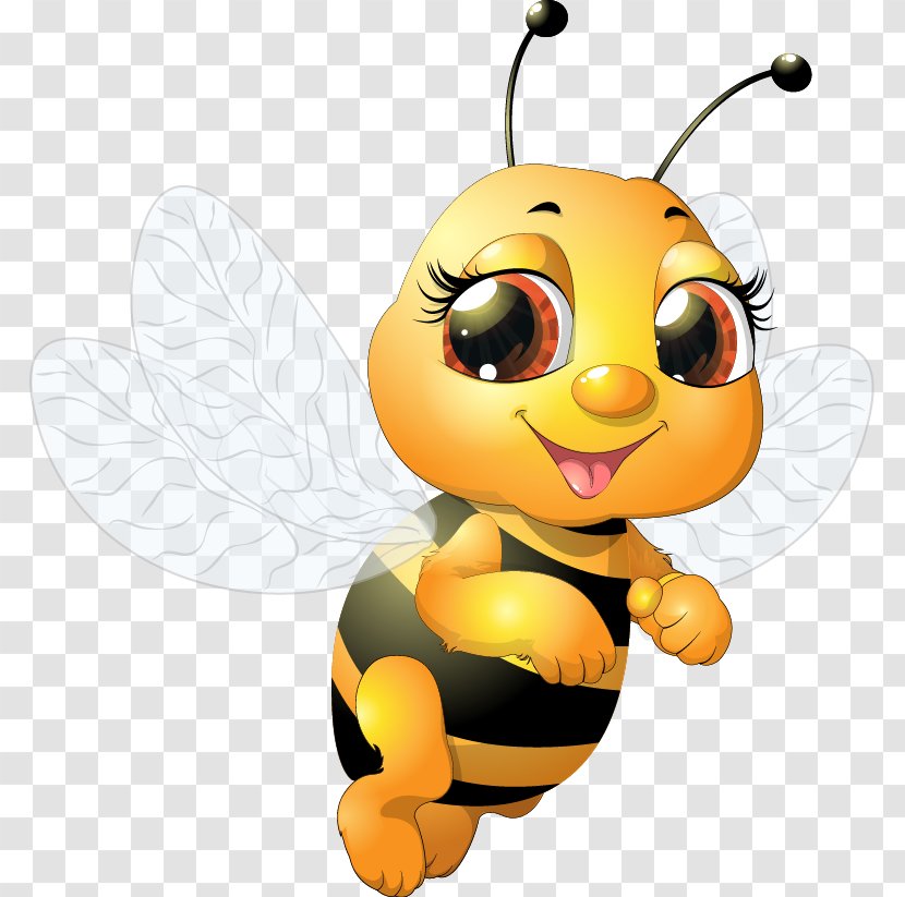 Bee Beauty Royalty-free Clip Art - Honey - Cute Transparent PNG