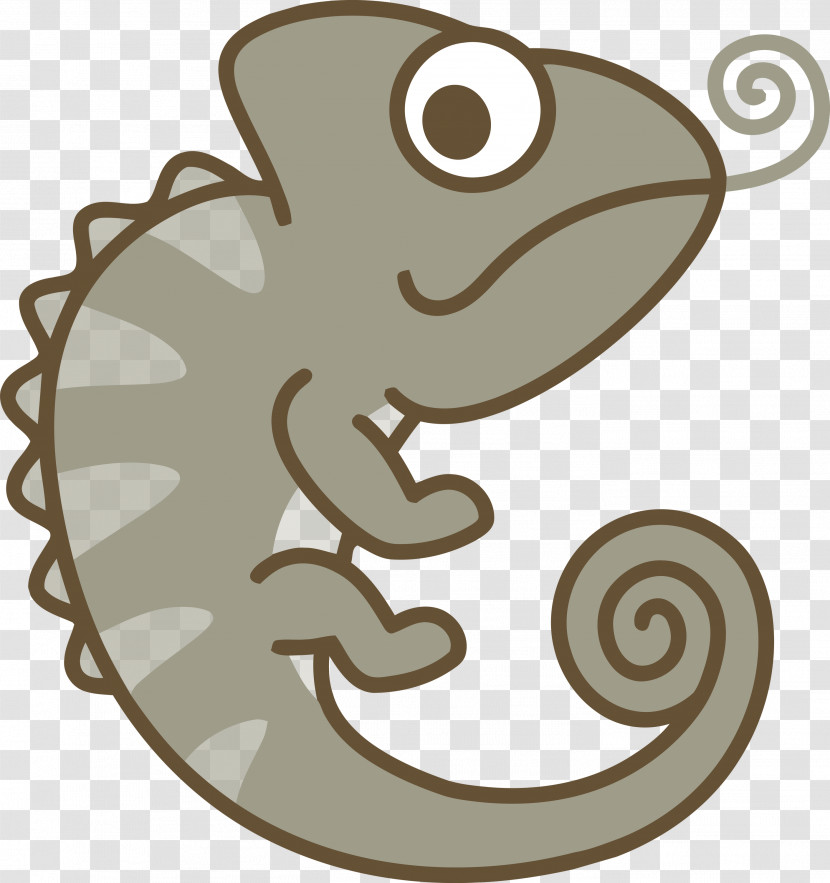 Cartoon Lizard Chameleon Gecko Symbol Transparent PNG