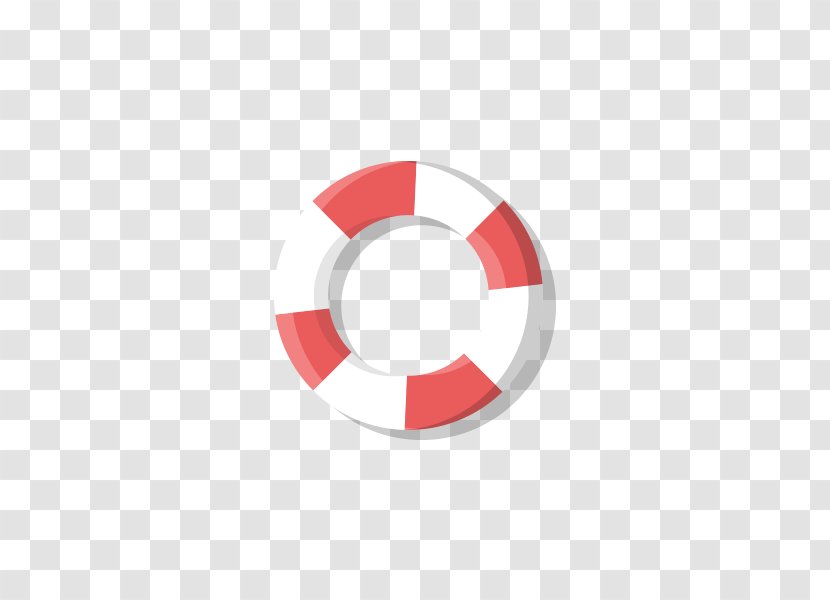 Lifebuoy Swimming Icon - Red - Hand-painted Cartoon Swim Ring Transparent PNG