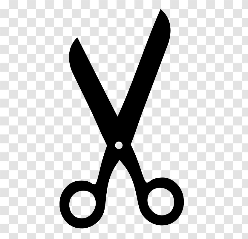 Silhouette Scissors Clip Art - Black And White - Scissor Transparent PNG