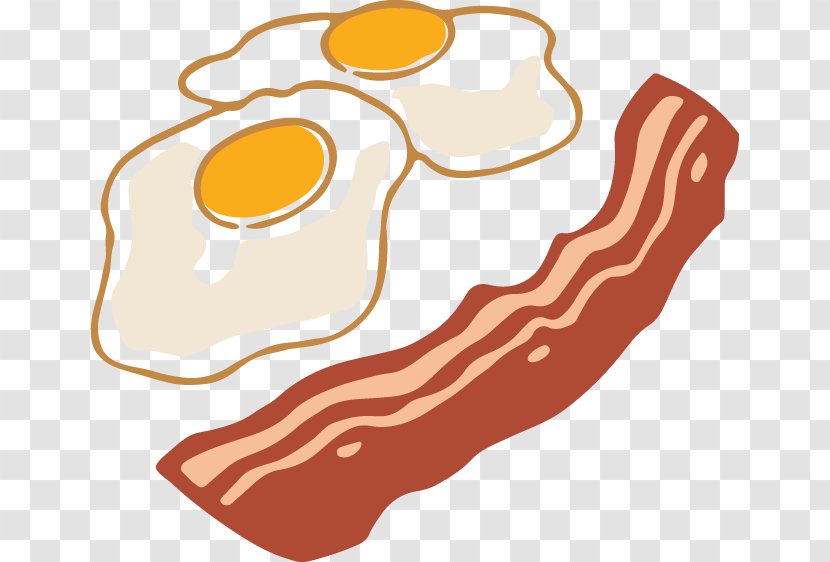 Bacon Fried Egg Breakfast Clip Art Ham Transparent PNG