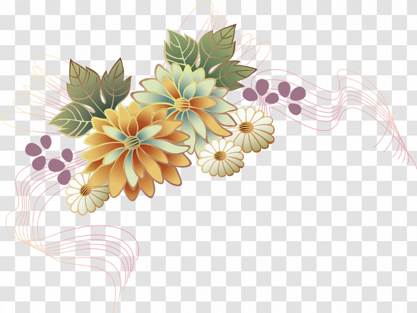 Clip Art - Flora - Chrysanthemum Transparent PNG