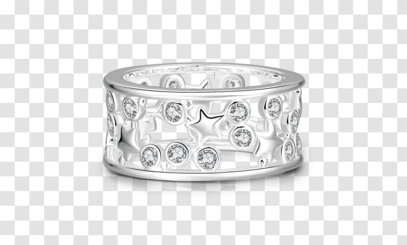 Wedding Ring Silver Eternity - Quality - Stars Sky Transparent PNG