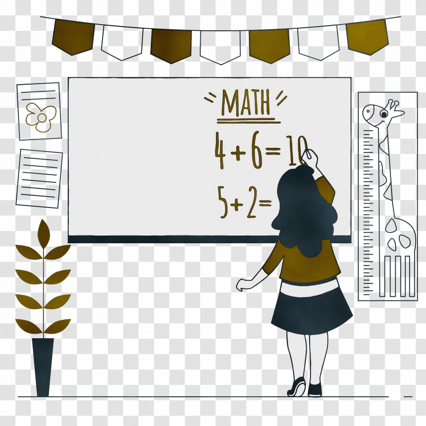 Cartoon Vector Teaching Mathematics Transparent PNG