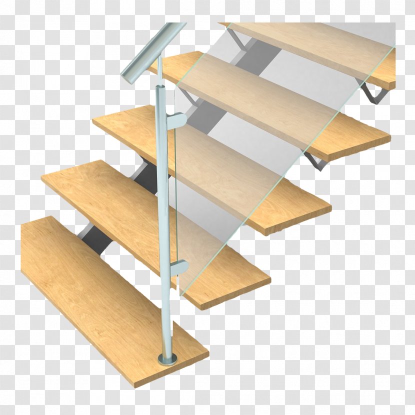 Stairs Wood Deck Railing Glass - Plywood - Railings, Steps, Transparent PNG