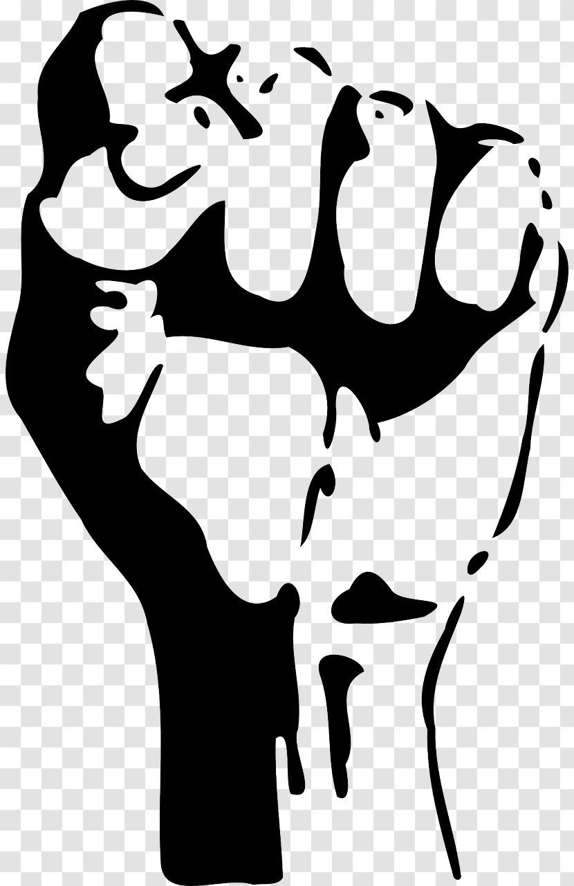 Raised Fist Sign Language Clip Art - Watercolor - Solidarity Transparent PNG