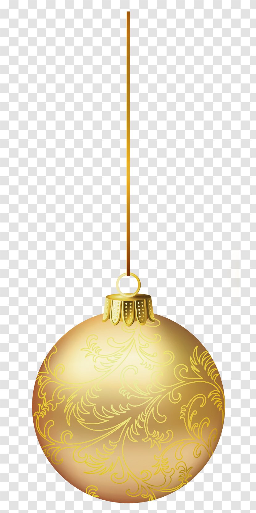Lighting Christmas Ornament Design - Festival - Gold Ball Picture Transparent PNG
