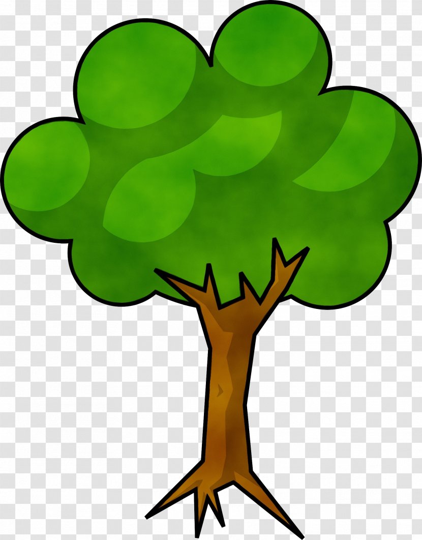 Clip Art Tree Color - Green - Plant Transparent PNG