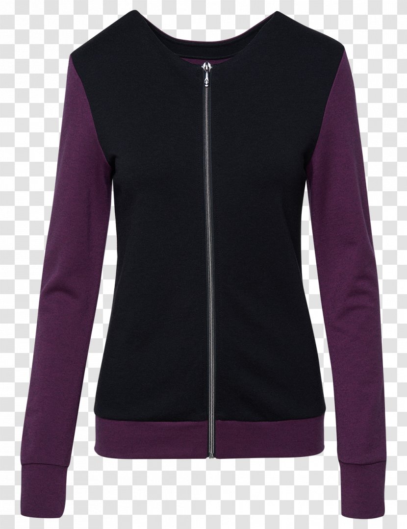 T-shirt Sleeve Hoodie Crew Neck Sweater - Violet Transparent PNG