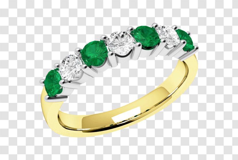 Emerald Eternity Ring Diamond Brilliant Transparent PNG